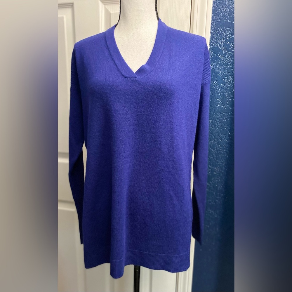 Sweet Romeo Deep Blue Knit Top